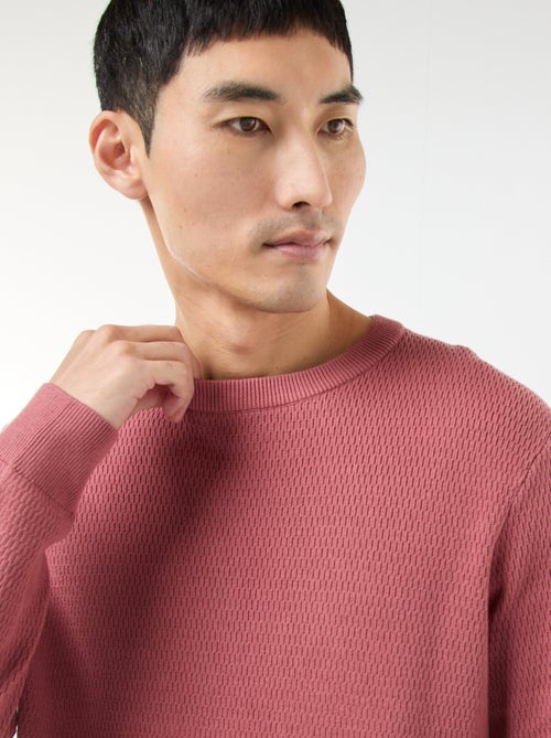 Maglione in maglia fantasia a girocollo - Kiabi
