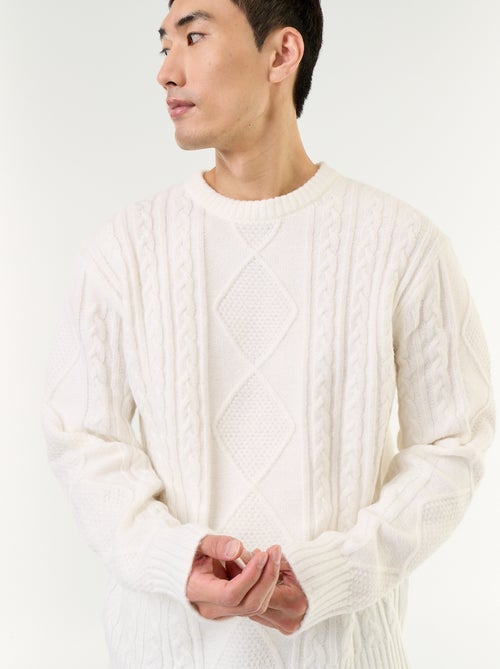 Maglione in maglia grossa con trecce - Kiabi