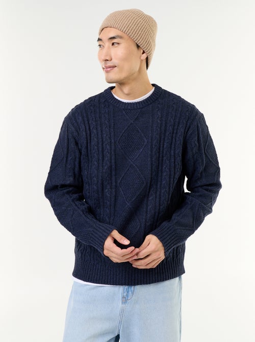 Maglione in maglia grossa con trecce - Kiabi