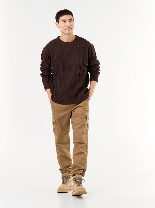 Maglione in maglia grossa con trecce - Kiabi
