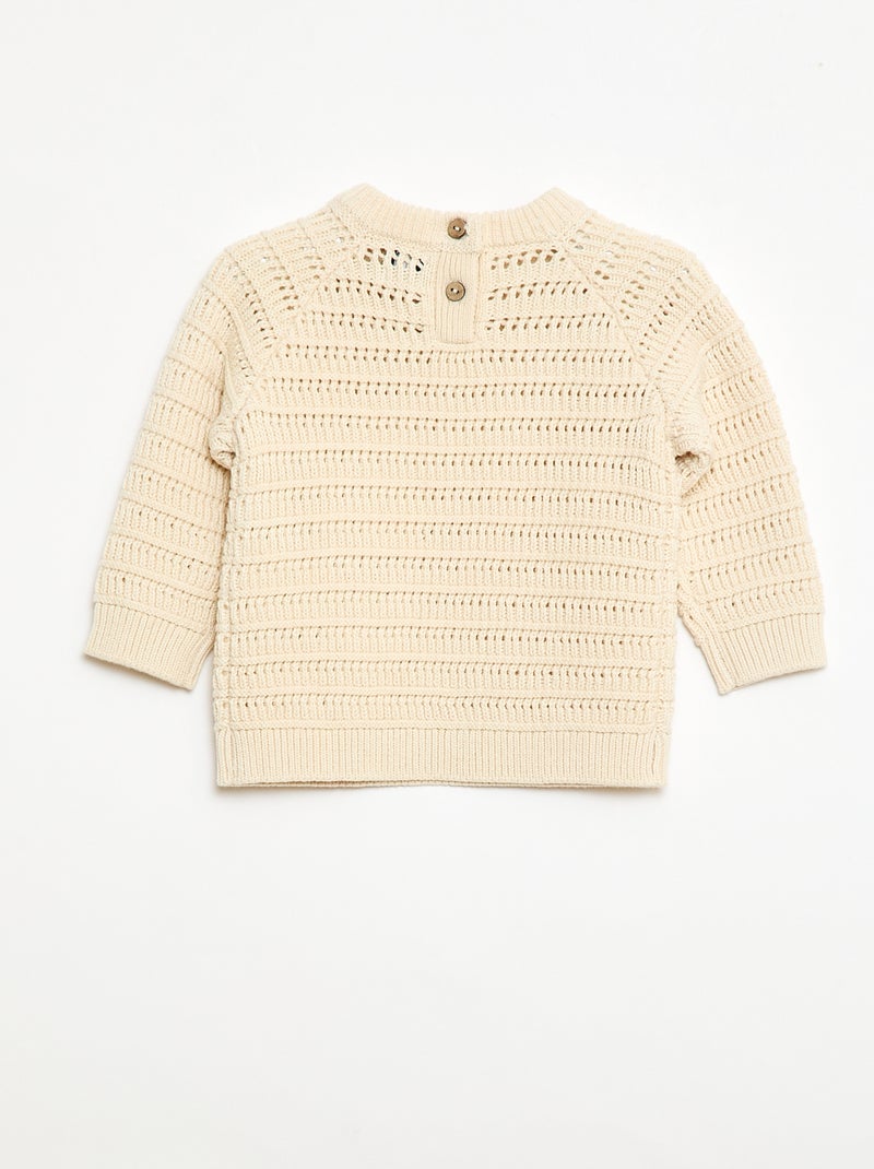 Maglione in maglia punto fantasia Bianco - Kiabi