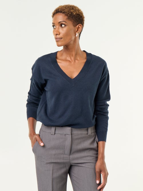 Maglione leggero con scollo a V - Kiabi Maglione leggero con scollo a V - Kiabi