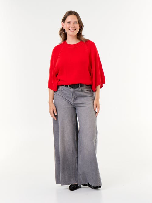 Maglione oversize in maglia a maniche corte - Kiabi
