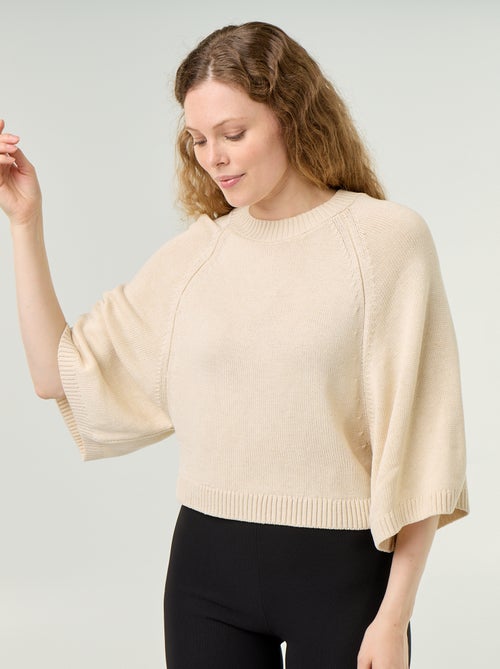 Maglione oversize in maglia con giromanica scesi - Kiabi