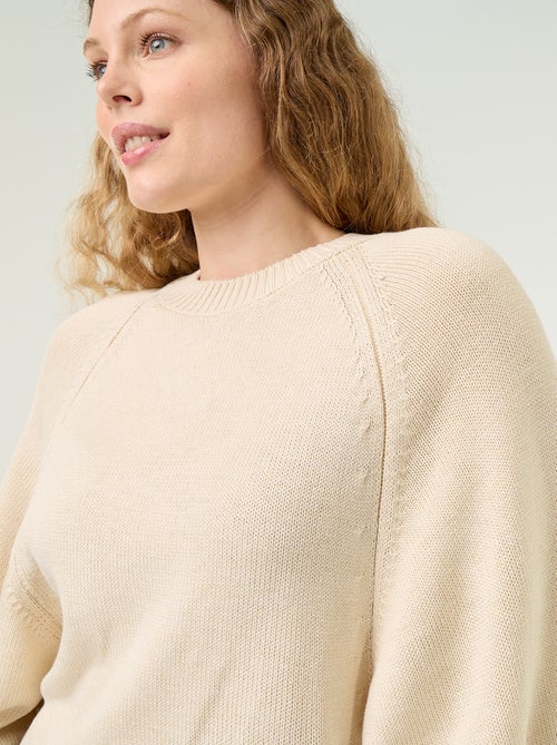 Maglione oversize in maglia con giromanica scesi - Kiabi
