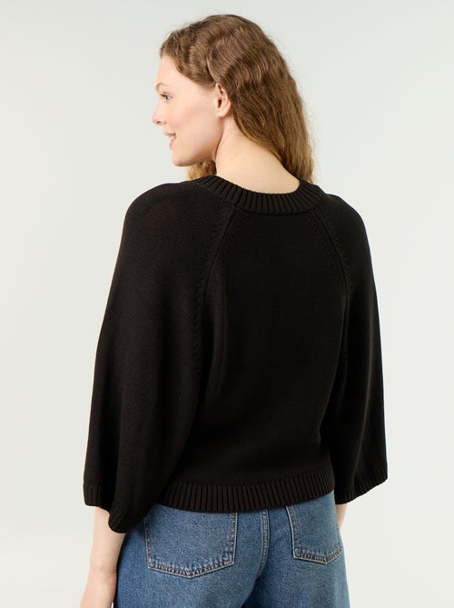 Maglione oversize in maglia con giromanica scesi - Kiabi
