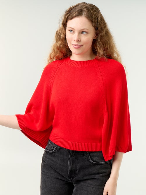 Maglione oversize in maglia con giromanica scesi - Kiabi