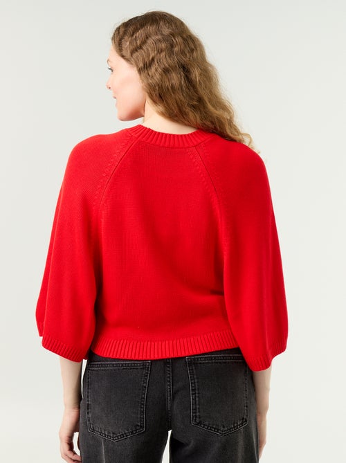 Maglione oversize in maglia con giromanica scesi - Kiabi