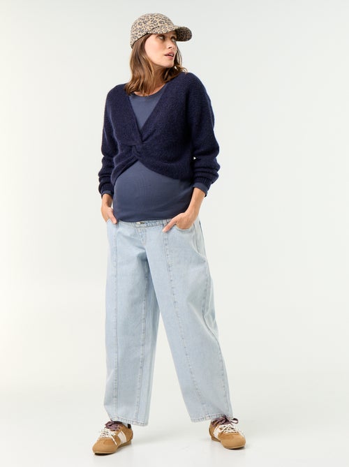 Maglione premaman cropped incrociato - Kiabi