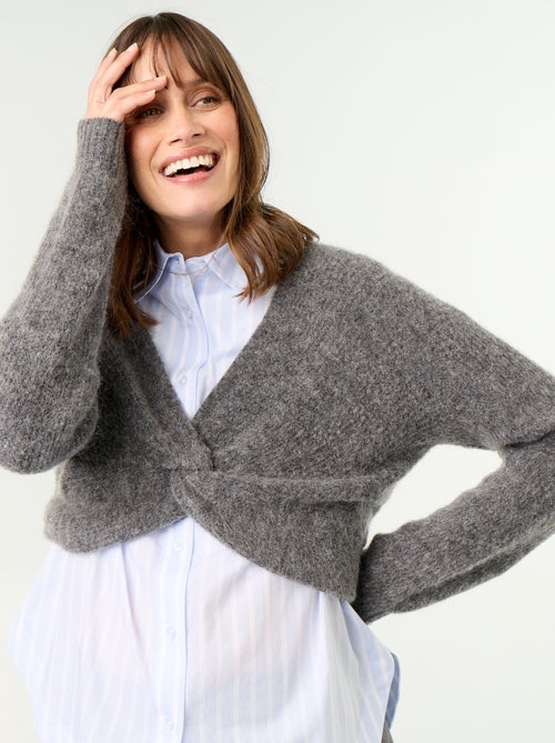 Maglione premaman cropped incrociato - Kiabi