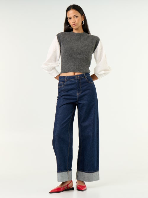 Maglione senza maniche a maglia grossa - Kiabi