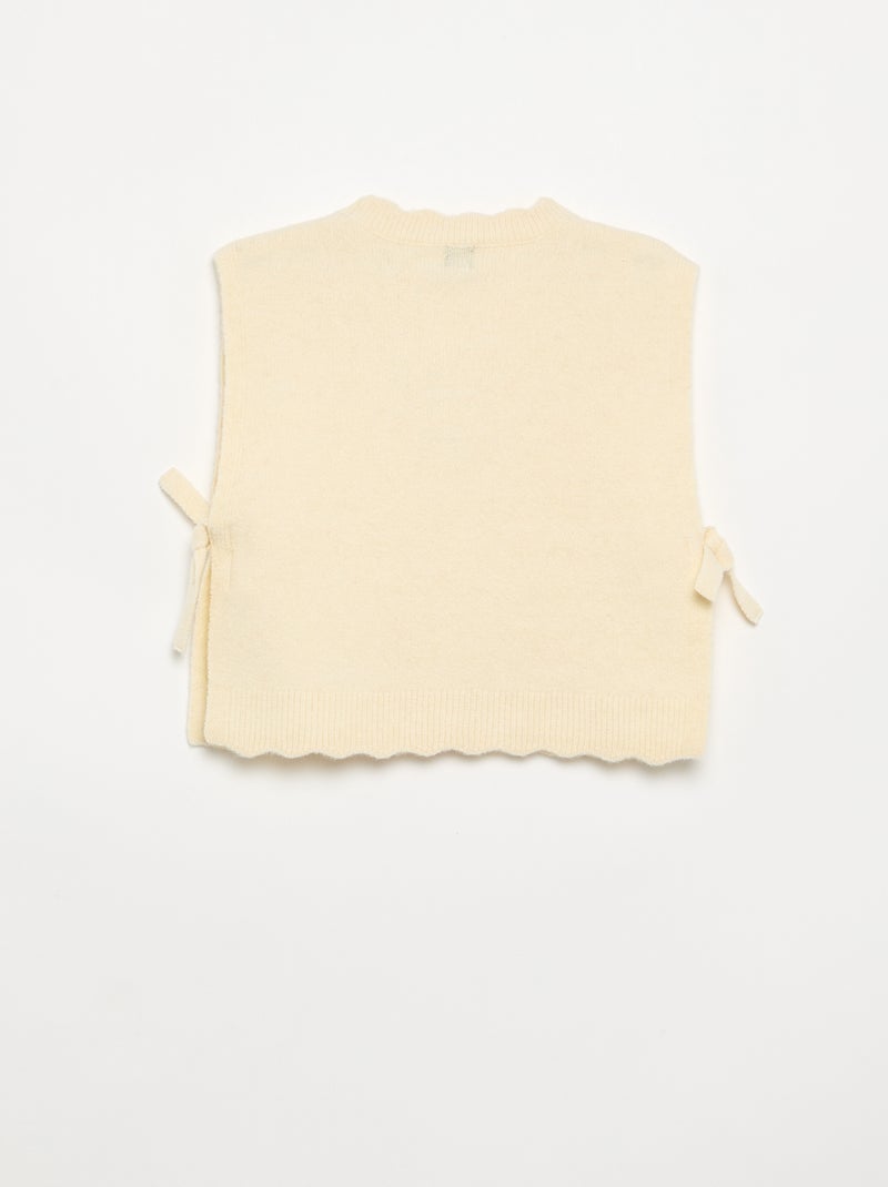 Maglione senza maniche Bianco Ecru - Kiabi