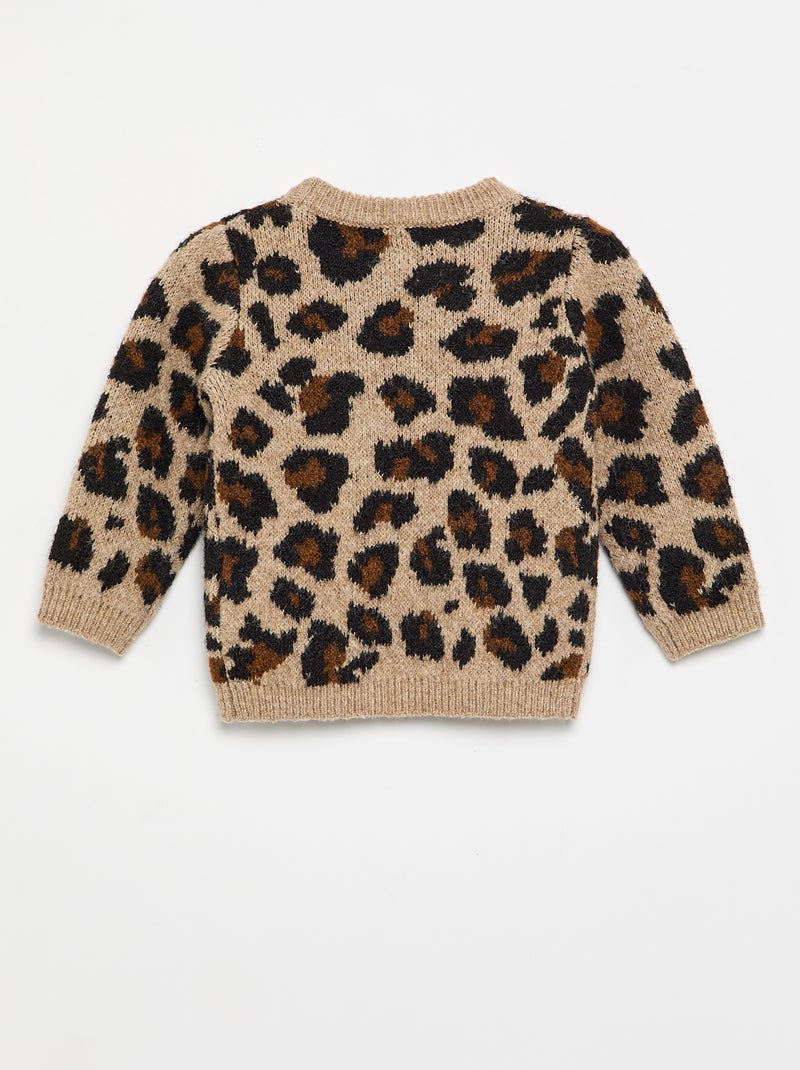 Maglione stampato "leopardato" Beige - Kiabi
