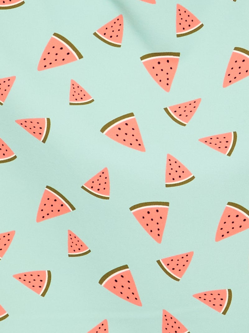 Maillot de bain 1 pièce à volants Bleu - Kiabi