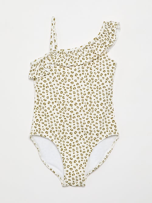 Maillot de bain 1 pièce à volants - Kiabi