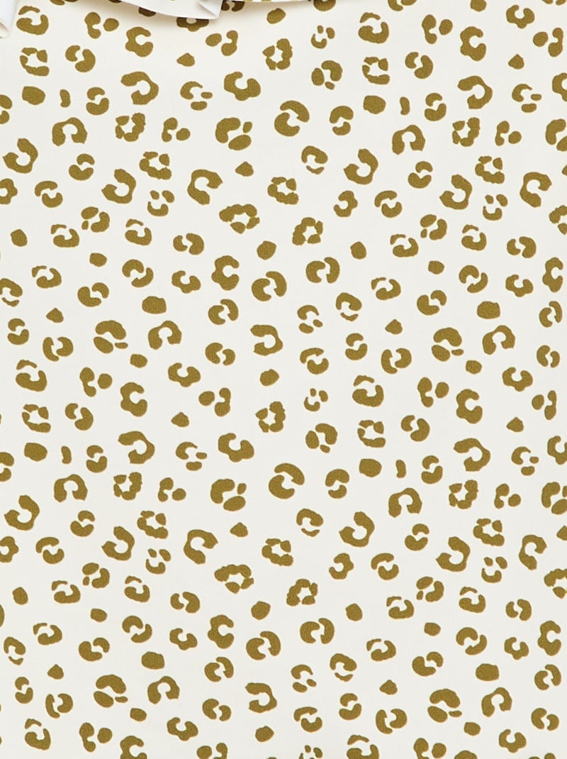 Maillot de bain 1 pièce à volants Marron - Kiabi