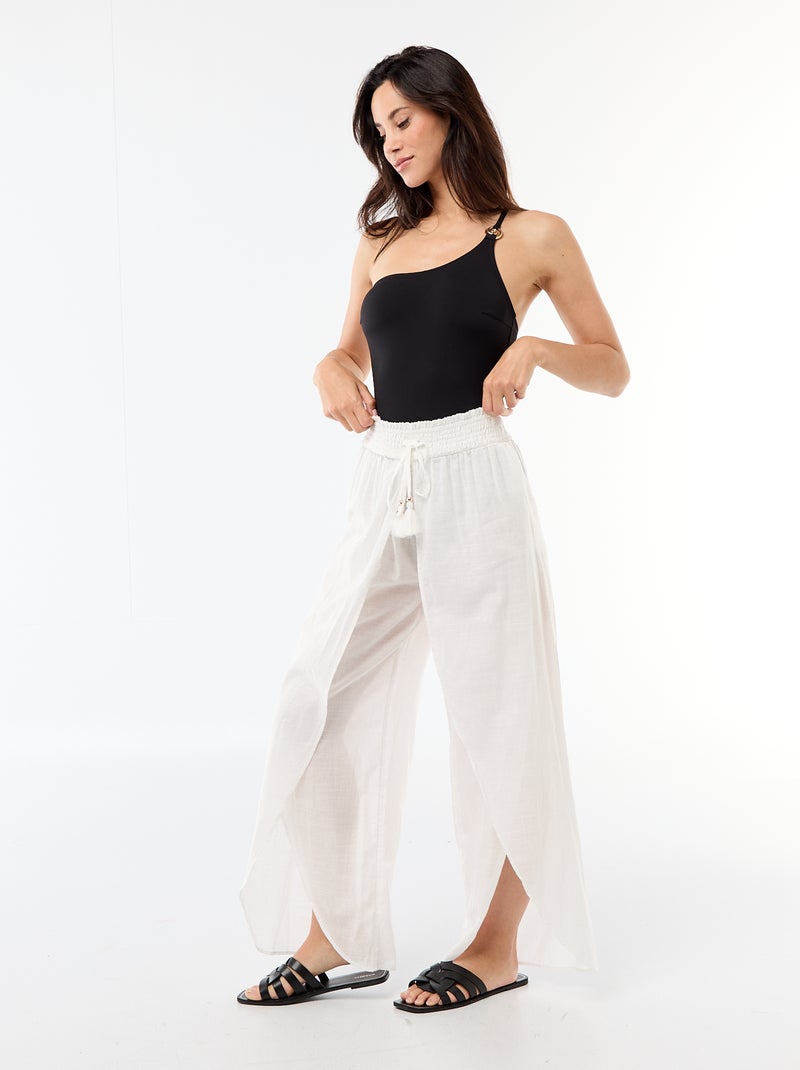 Maillot de bain 1 pièce asymétrique Noir - Kiabi