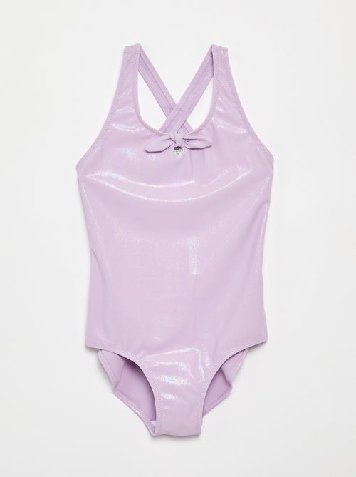 Maillot de bain 1 pièce avec matière brillante - Kiabi