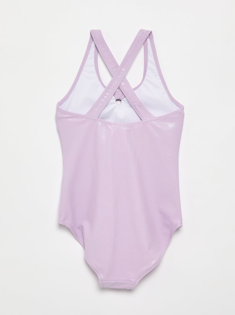 Maillot de bain 1 pièce avec matière brillante Rose - Kiabi