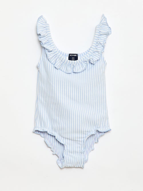 Maillot de bain 1 pièce avec volants - Kiabi