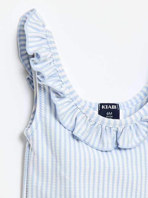 Maillot de bain 1 pièce avec volants - Kiabi