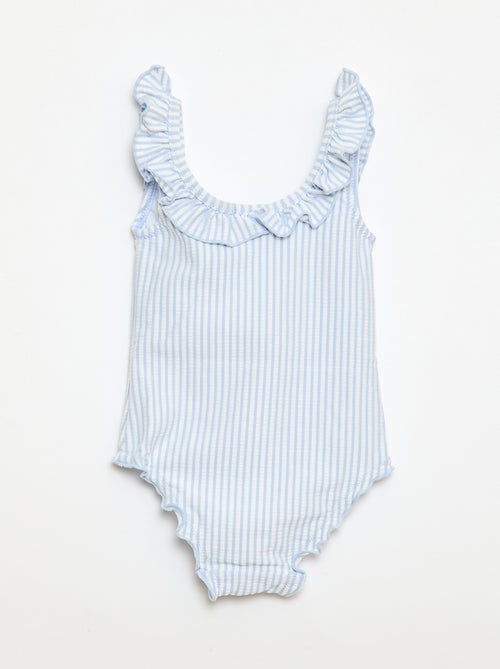 Maillot de bain 1 pièce avec volants - Kiabi