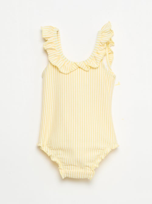 Maillot de bain 1 pièce avec volants - Kiabi