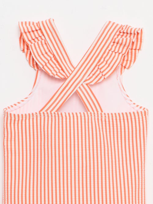 Maillot de bain 1 pièce avec volants - Kiabi