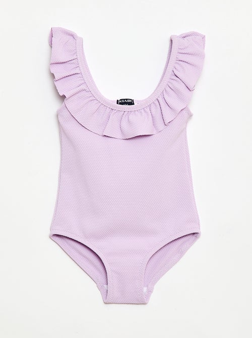 Maillot de bain 1 pièce avec volants - Kiabi