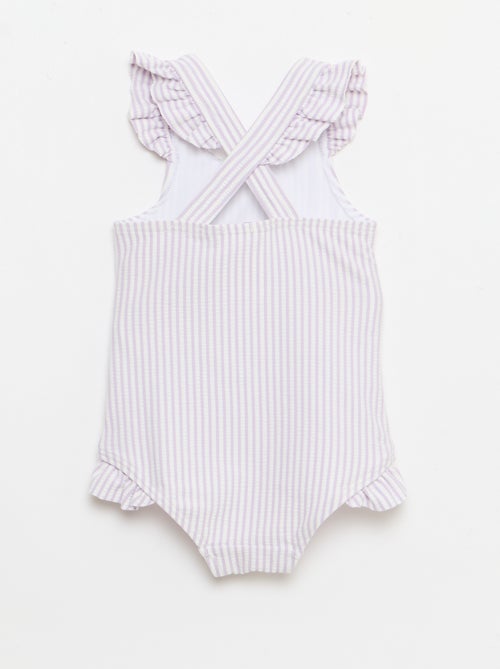 Maillot de bain 1 pièce avec volants - Kiabi