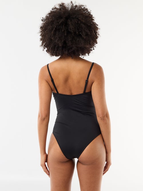 Maillot de bain 1 pièce encolure carrée - Kiabi