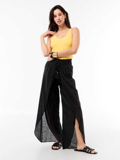 Maillot de bain 1 pièce fendu sur les côtés - Kiabi