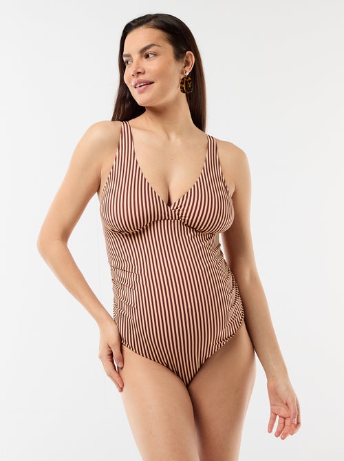 Maillot de bain 1 pièce maternité imprimé - Kiabi