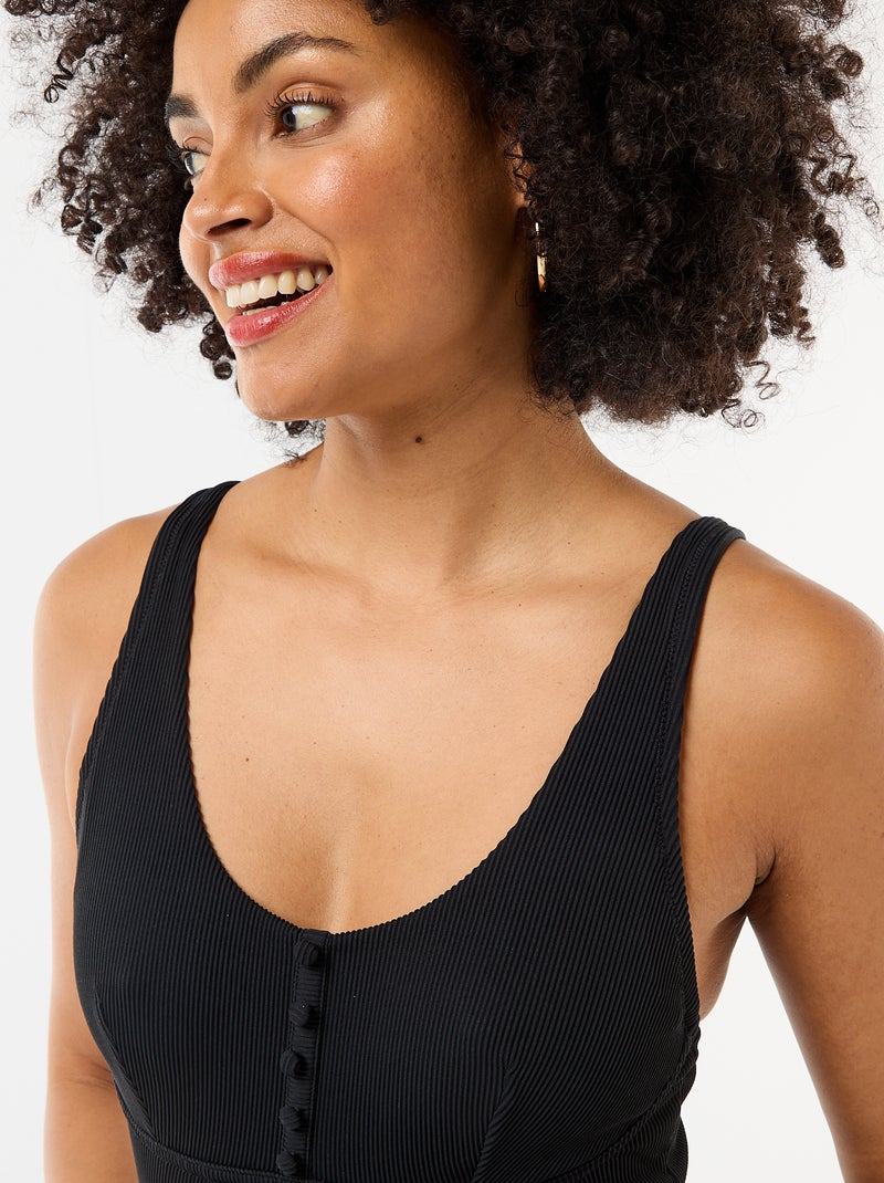 Maillot de bain 1 pièce post-opératoire Noir - Kiabi