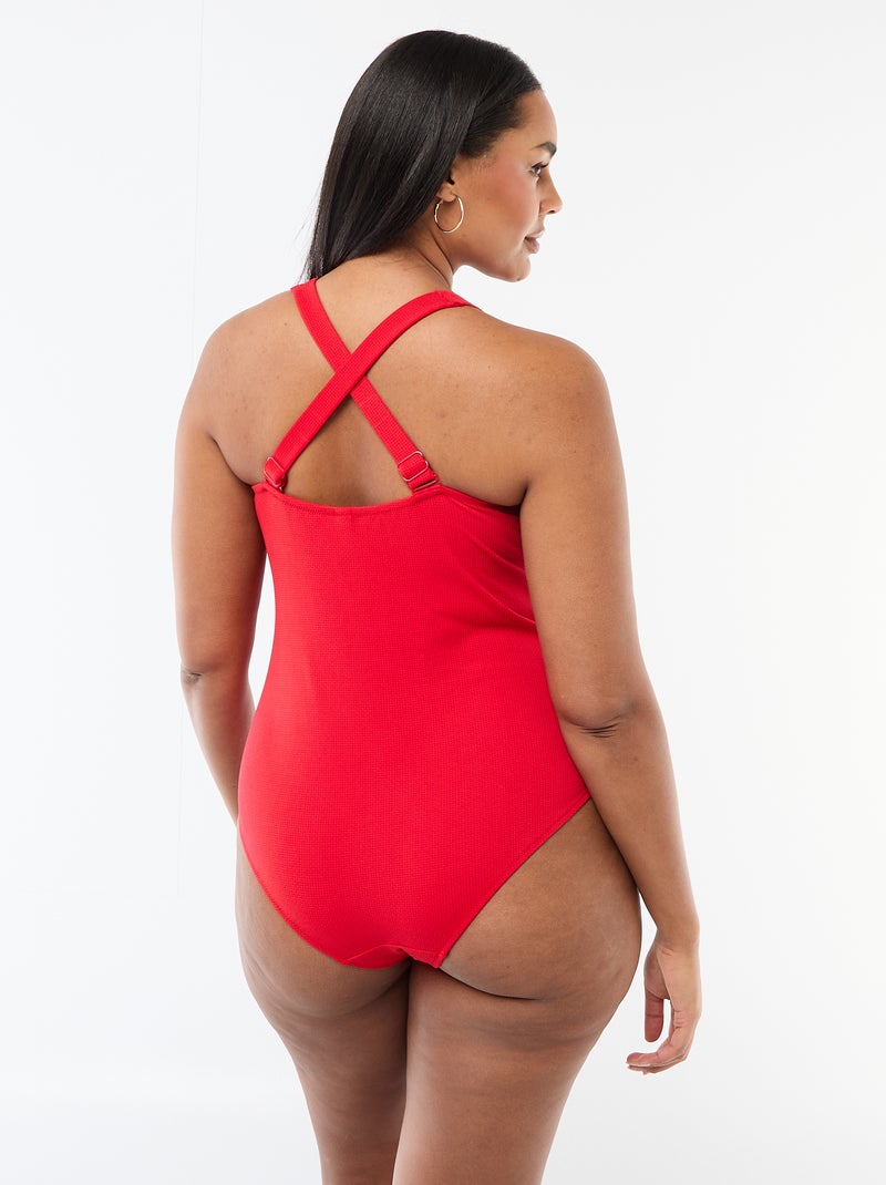 Maillot de bain 1 pièce shapewear Rouge - Kiabi