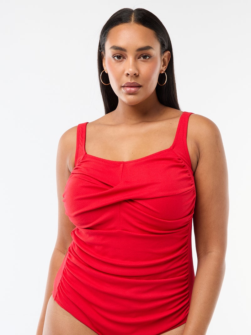 Maillot de bain 1 pièce shapewear Rouge - Kiabi