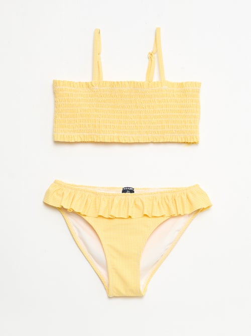 Maillot de bain 2 pièces à volants - Kiabi