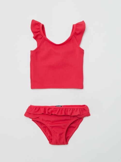 Maillot de bain à volants - 2 pièces - Kiabi