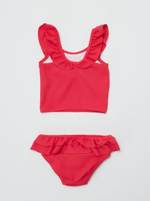 Maillot de bain à volants - 2 pièces - Kiabi