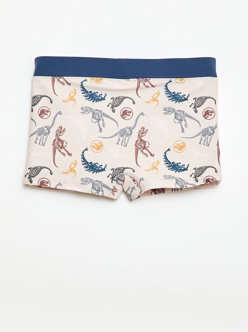 Maillot de bain boxer 'Jurassic world' Beige - Kiabi