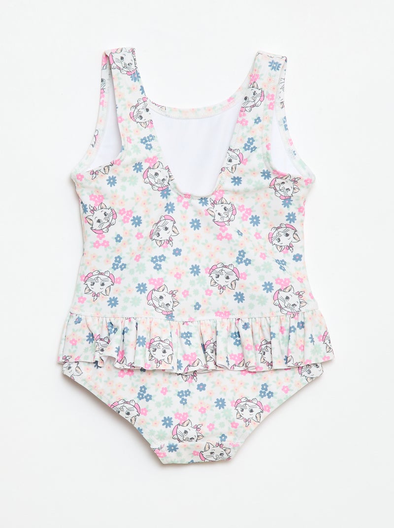 Maillot de bain 'Disney' 1 pièce avec volants Blanc - Kiabi
