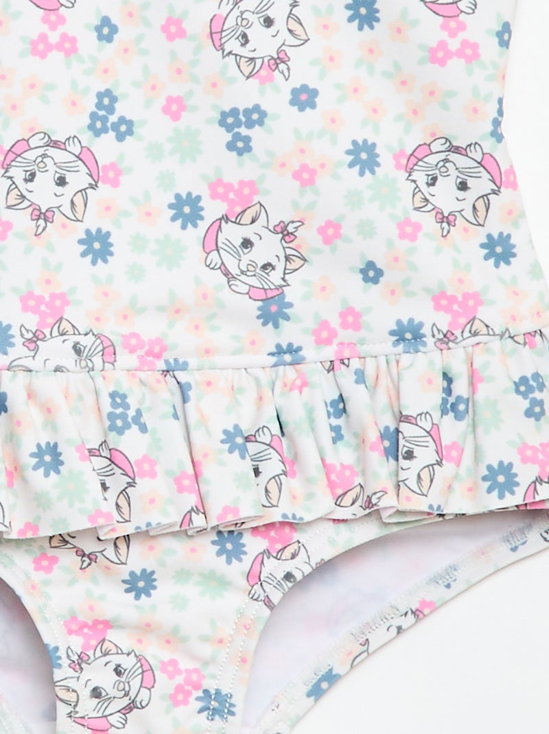 Maillot de bain 'Disney' 1 pièce avec volants Blanc - Kiabi