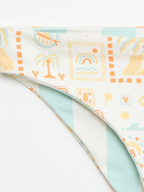 Maillot de bain imprimé réversible - 2 pièces - Kiabi