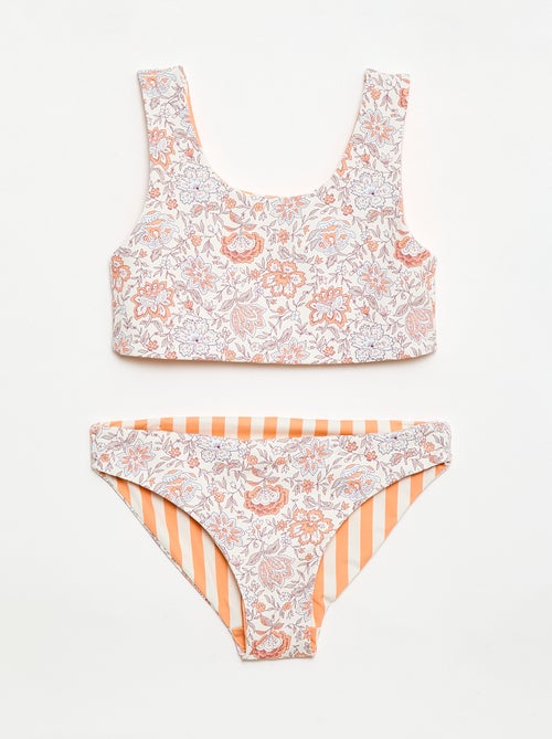 Maillot de bain imprimé réversible - 2 pièces - Kiabi