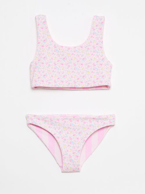 Maillot de bain imprimé réversible - 2 pièces - Kiabi