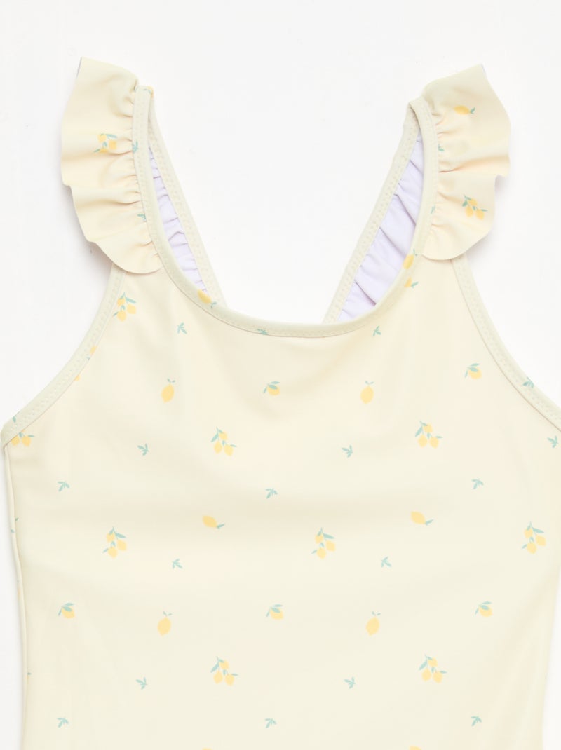 Maillot de bain motif all-over tropique Jaune - Kiabi