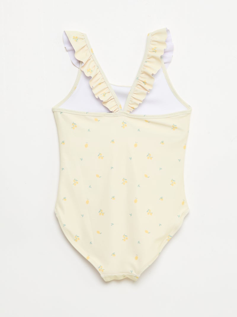 Maillot de bain motif all-over tropique Jaune - Kiabi