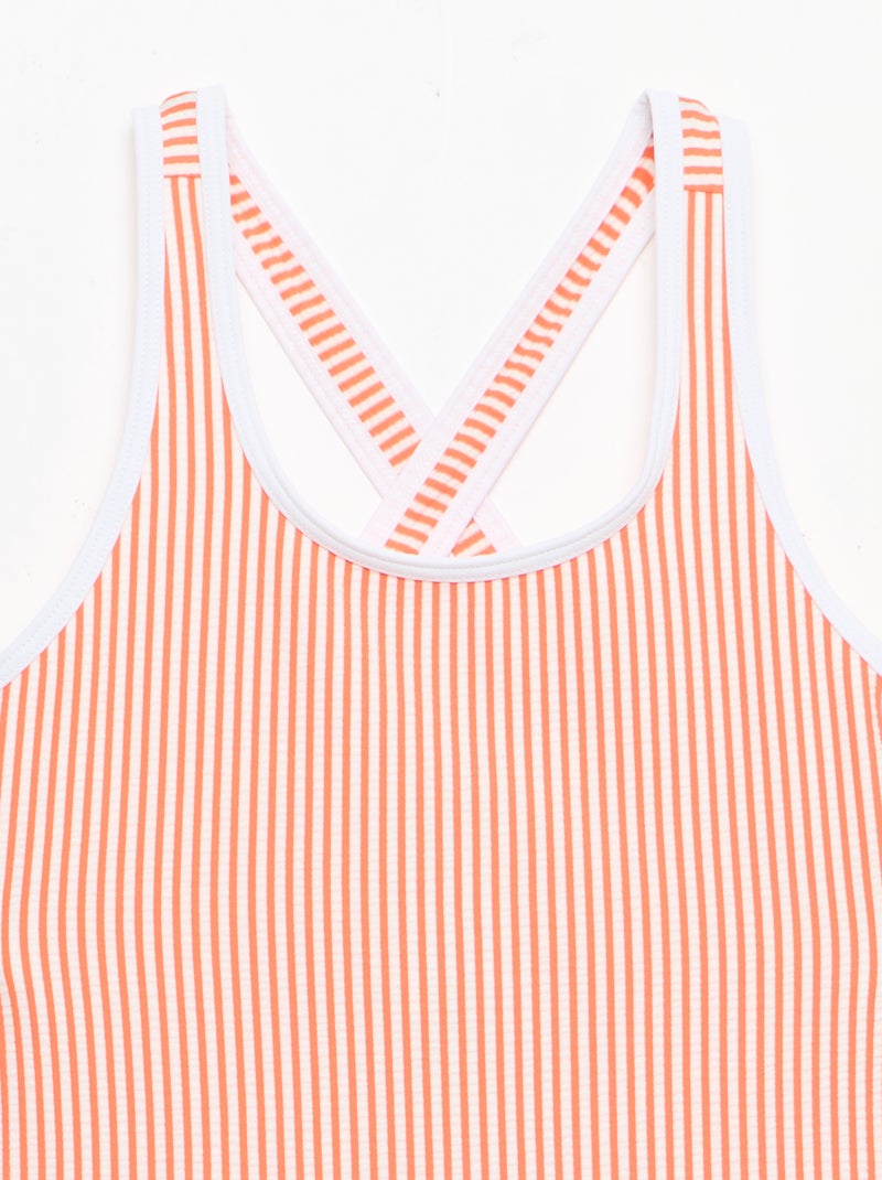 Maillot de bain rayé Rouge - Kiabi