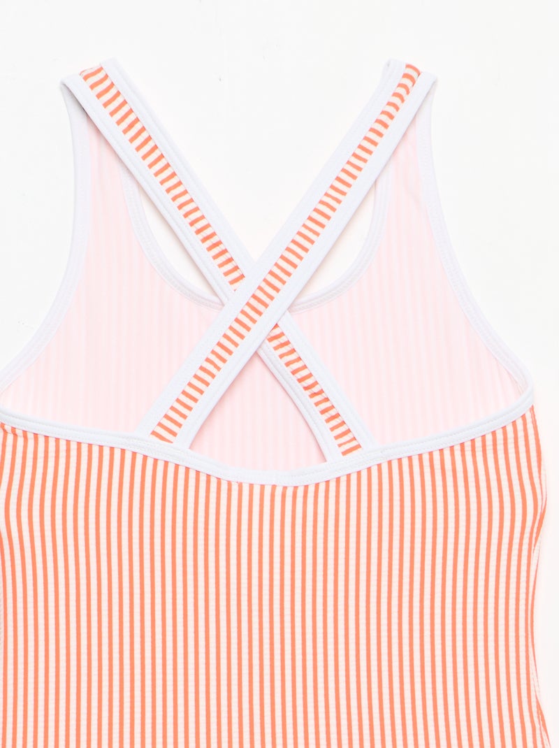 Maillot de bain rayé Rouge - Kiabi