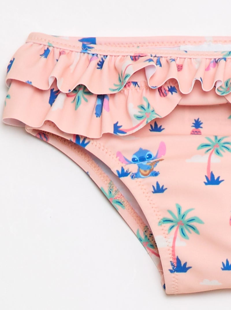 Maillot de bain volanté à motif Orange - Kiabi